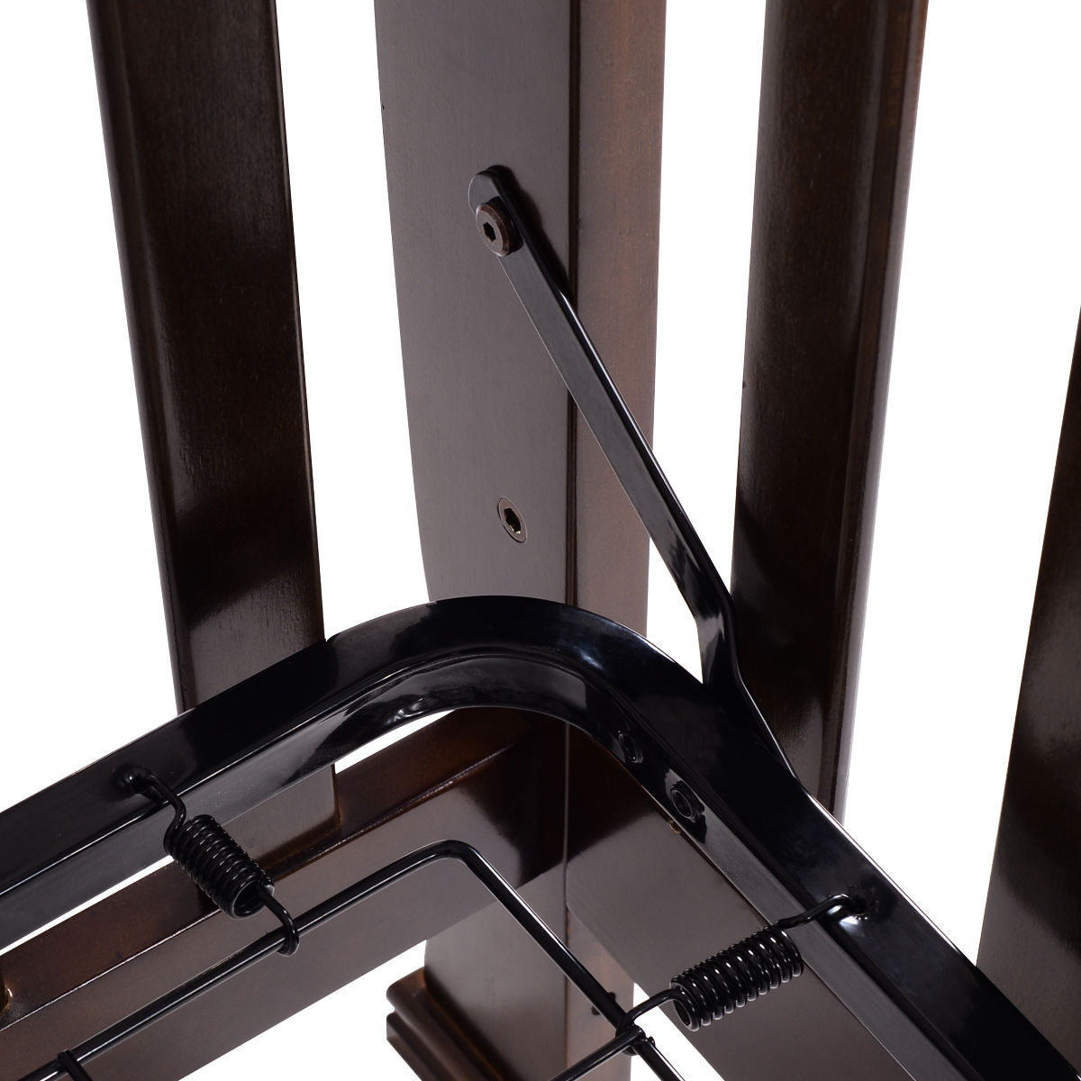 Coffee Pine Wood Baby Toddler Bed Convertible Crib