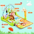 Costway 4-in-1 Baby Play Gym Mat with 3 Hanging Educational Toys