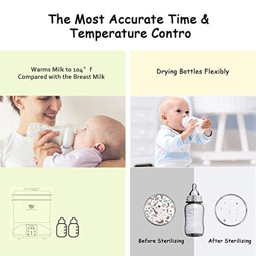Costway Baby Bottle Electric Steam Sterilizer With LED Monitor